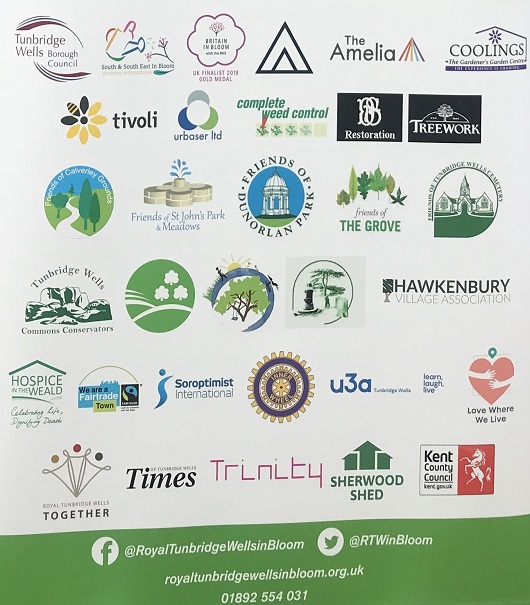 Royal Tunbridge Wells in Bloom - sponsors 2022 - launch poster April 2022
