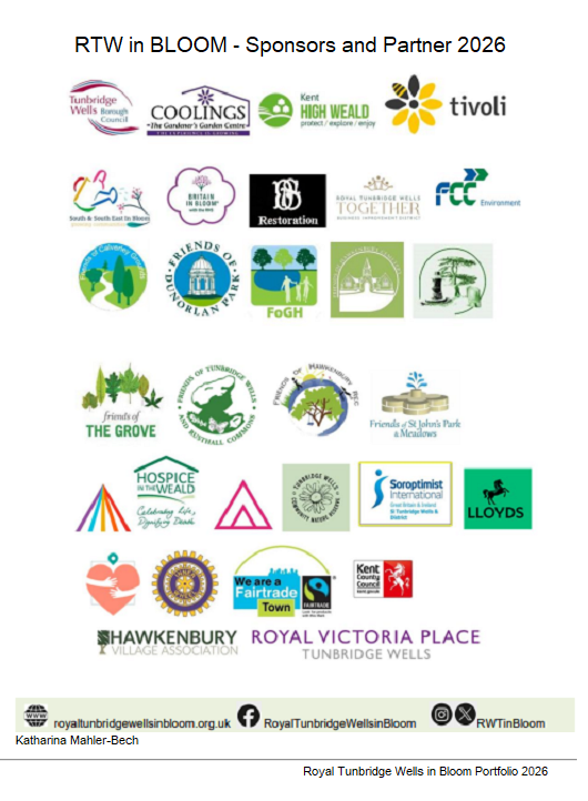 Royal Tunbridge Wells in Bloom - sponsors 2026 - portfolio BiB